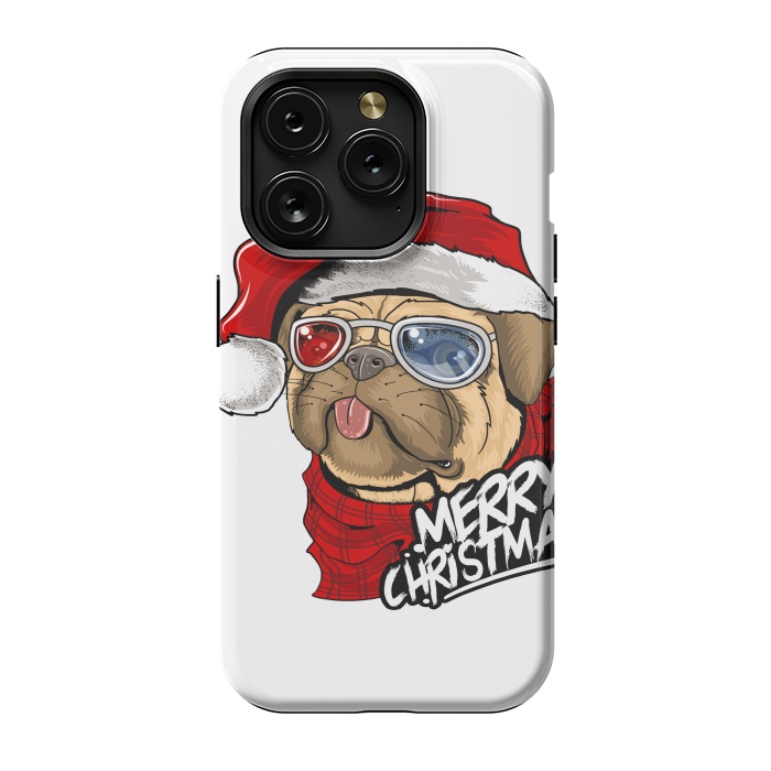 iPhone 15 Pro StrongFit cute santa dog  by haroulita