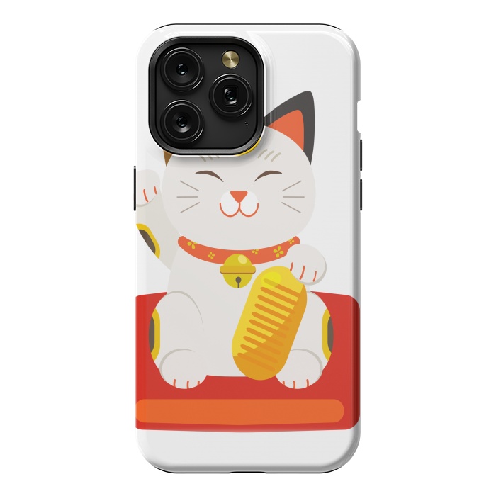 iPhone 15 Pro Max StrongFit lucky cat by haroulita