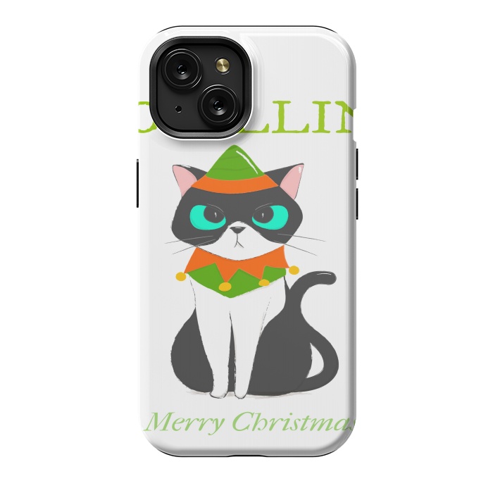 iPhone 15 StrongFit funny kitty by haroulita