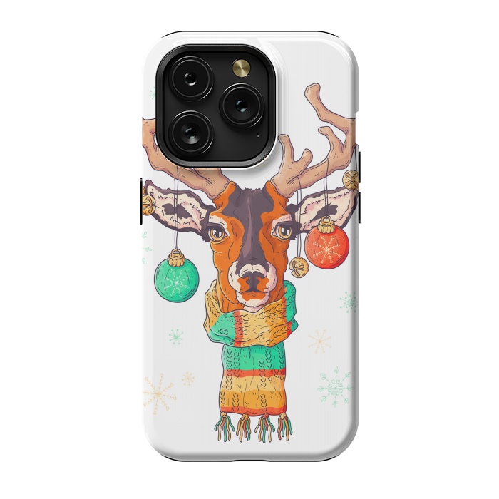 iPhone 15 Pro StrongFit christmas reindeer by haroulita