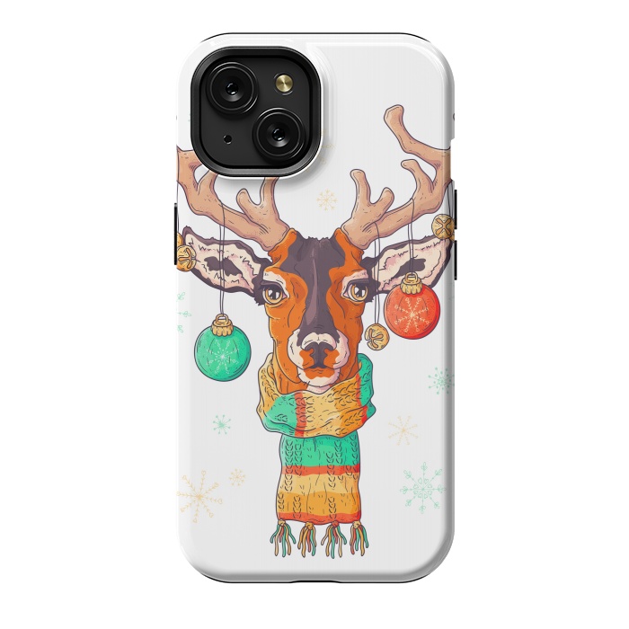 iPhone 15 StrongFit christmas reindeer by haroulita