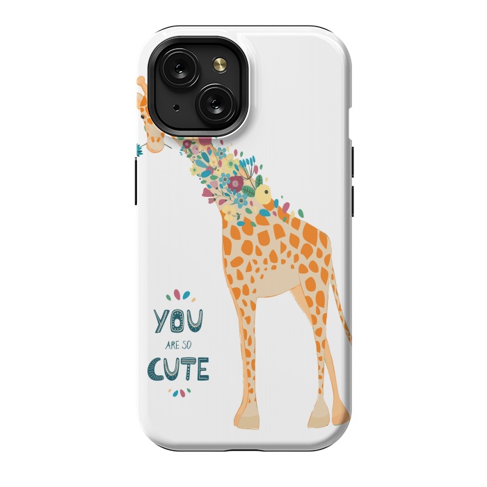 iPhone 15 StrongFit cute giraffe by haroulita
