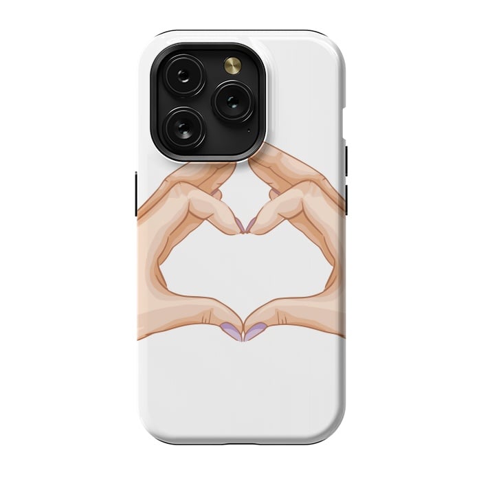 iPhone 15 Pro StrongFit heart hand  by haroulita