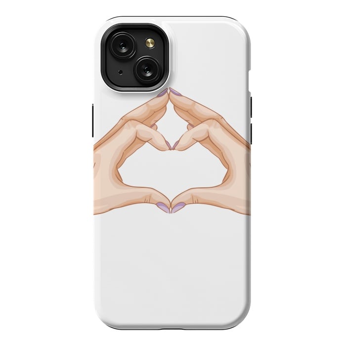 iPhone 15 Plus StrongFit heart hand  by haroulita