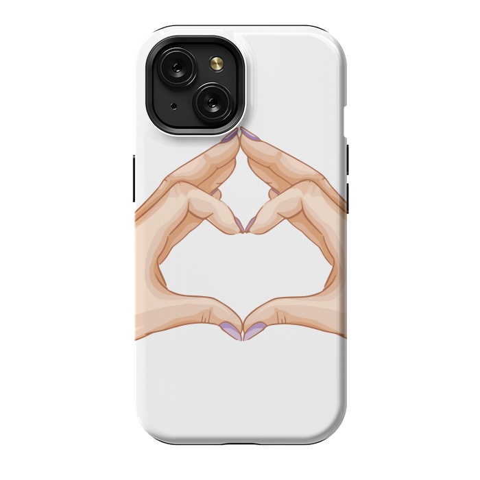 iPhone 15 StrongFit heart hand  by haroulita