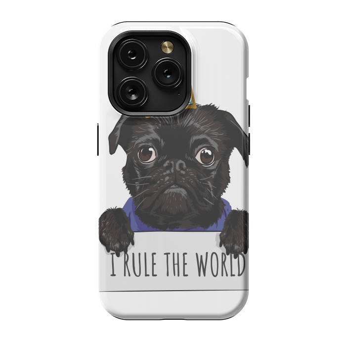 iPhone 15 Pro StrongFit pug by haroulita