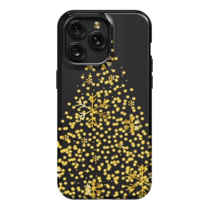 iPhone 15 Pro Max StrongFit golden christmas tree by haroulita