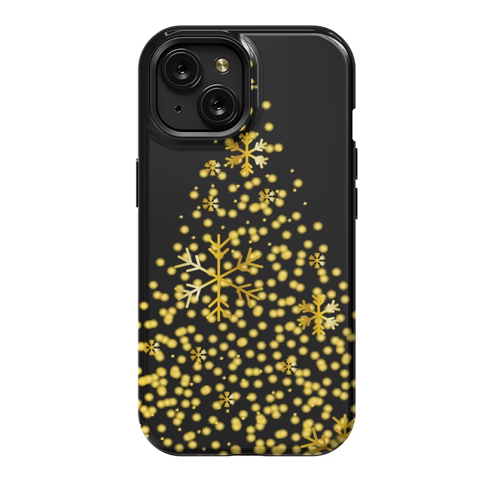 iPhone 15 StrongFit golden christmas tree by haroulita