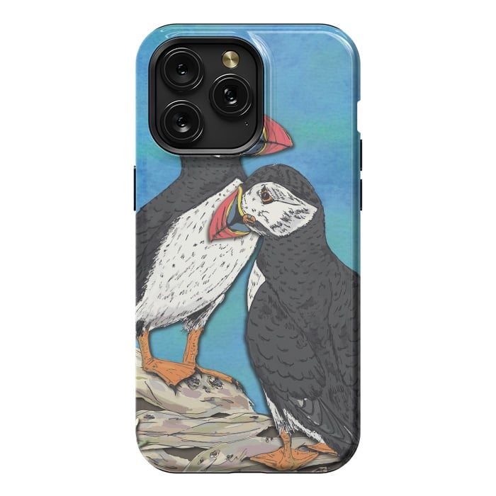 iPhone 15 Pro Max StrongFit Puffin Perfection by Lotti Brown
