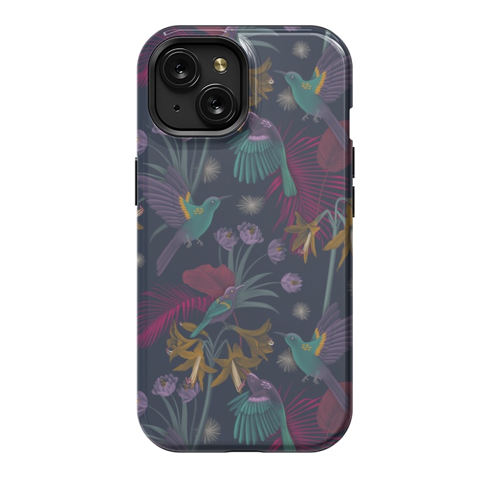 iPhone 15 StrongFit Purple Sunbird by Tishya Oedit