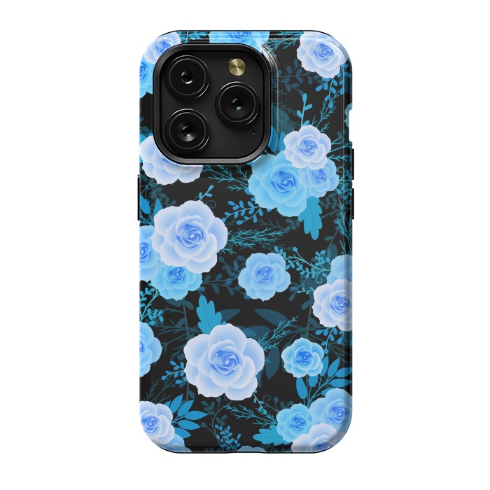 iPhone 15 Pro StrongFit Blue purple roses by Jms