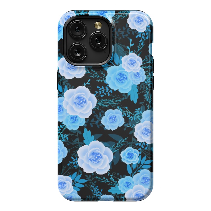 iPhone 15 Pro Max StrongFit Blue purple roses by Jms