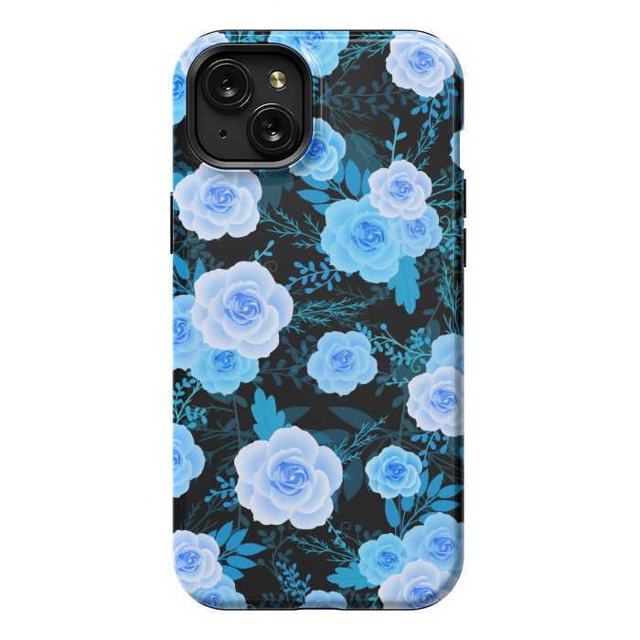 iPhone 15 Plus StrongFit Blue purple roses by Jms