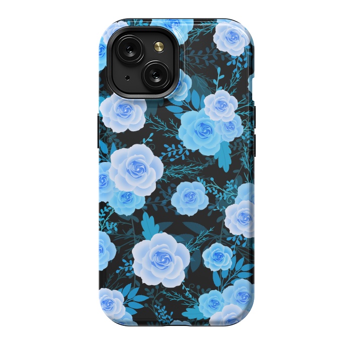 iPhone 15 StrongFit Blue purple roses by Jms