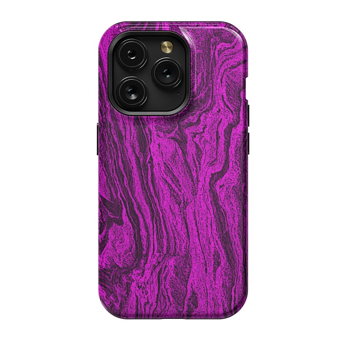 iPhone 15 Pro StrongFit Purple designer marble textured design by Josie