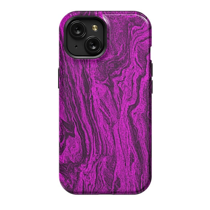 iPhone 15 StrongFit Purple designer marble textured design by Josie