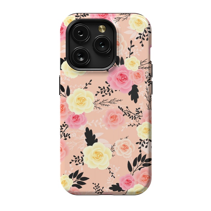 iPhone 15 Pro StrongFit Roses pattern by Jms