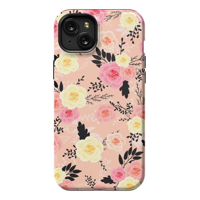 iPhone 15 Plus StrongFit Roses pattern by Jms