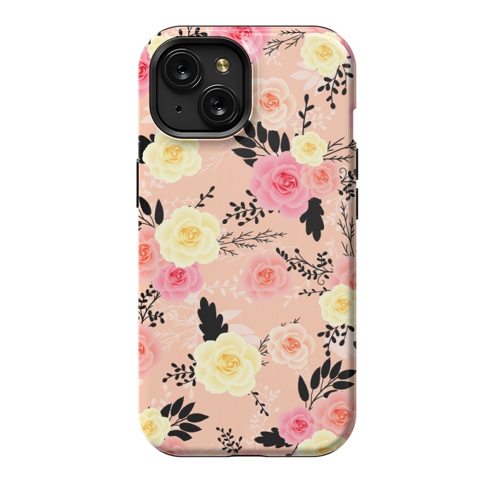 iPhone 15 StrongFit Roses pattern by Jms