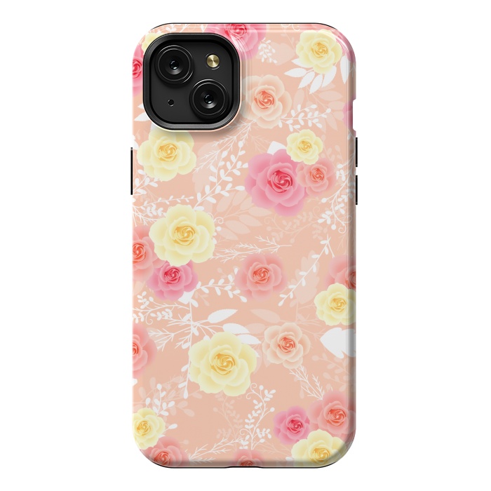 iPhone 15 Plus StrongFit Roses art by Jms