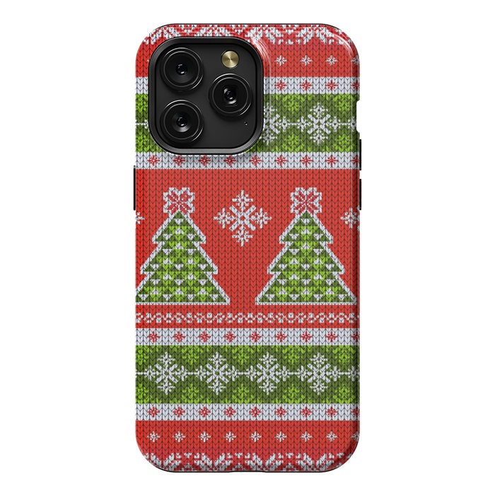 iPhone 15 Pro Max StrongFit Ugly christmas sweater pattern  by Winston