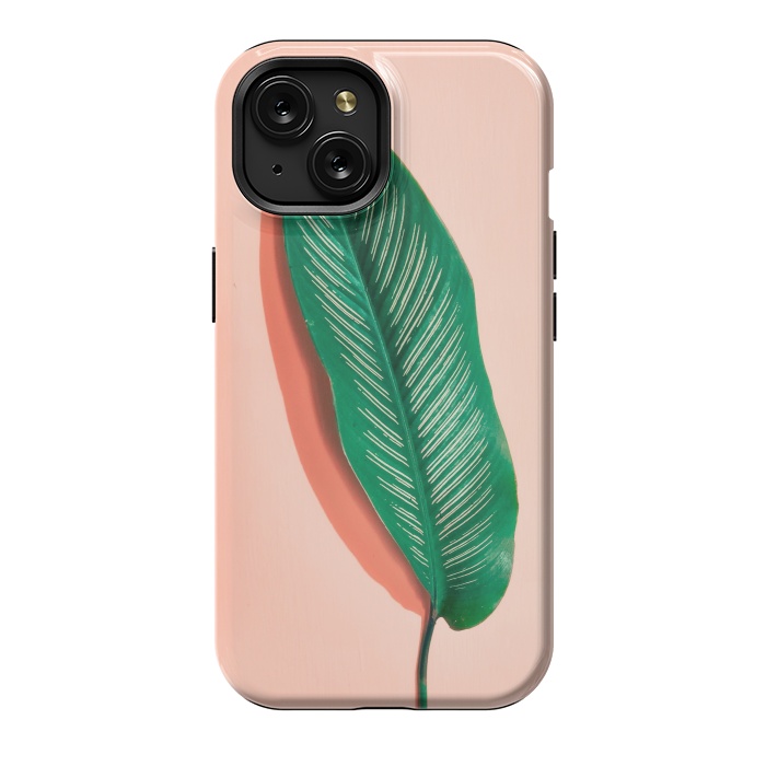 iPhone 15 StrongFit Green leaf  by Winston