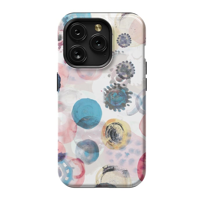 iPhone 15 Pro StrongFit Colorful painted spots by Oana 