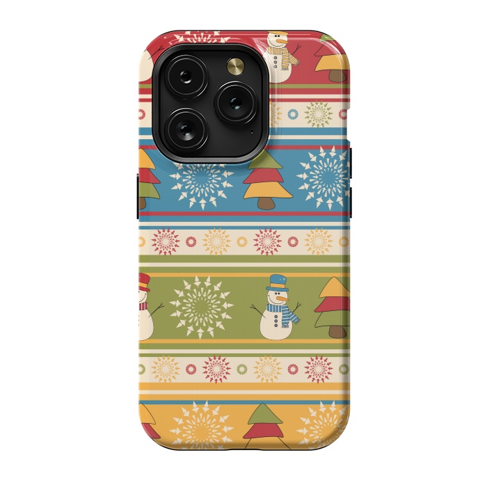 iPhone 15 Pro StrongFit christmas aztec print by MALLIKA