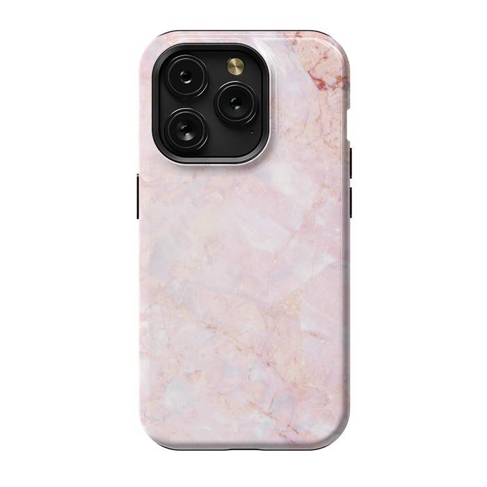 iPhone 15 Pro StrongFit Pastel pink elegant marble by Oana 