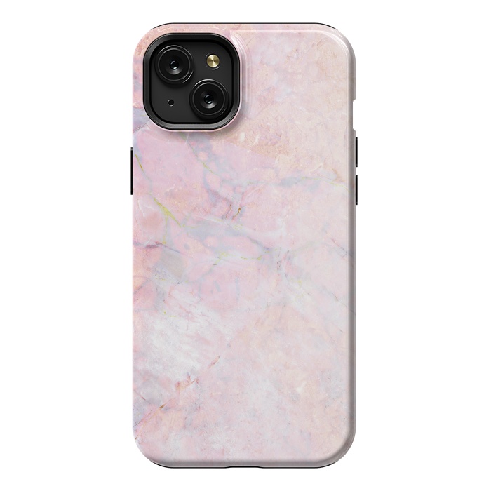 iPhone 15 Plus StrongFit Soft pink marble by Oana 