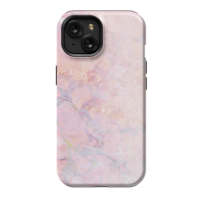 iPhone 15 StrongFit Soft pink marble by Oana 