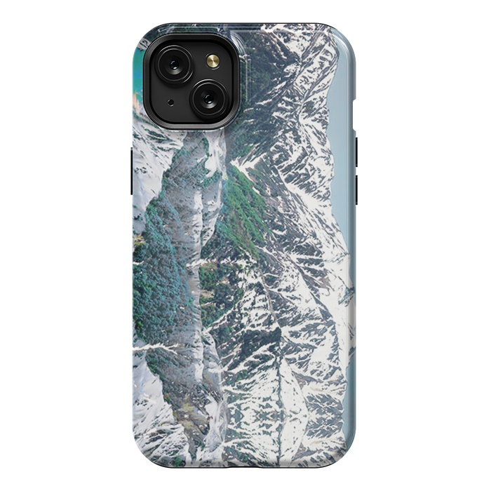 iPhone 15 Plus StrongFit Snowy mountains landscape by Oana 