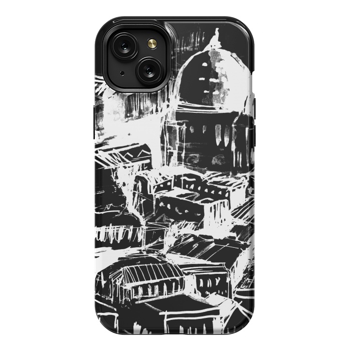 iPhone 15 Plus StrongFit Venice cityscape ink sketch by Oana 