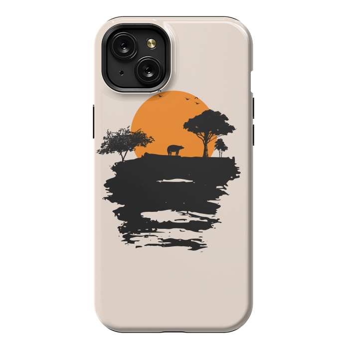 iPhone 15 Plus StrongFit Bear Travel on Mountain by Creativeaxle