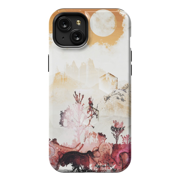 iPhone 15 Plus StrongFit Desert oasis painted landscape by Oana 