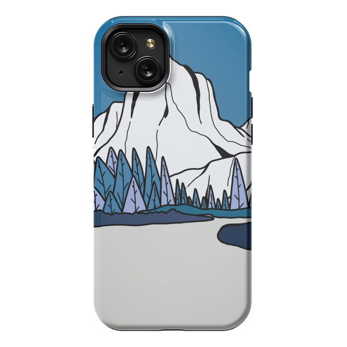 iPhone 15 Plus StrongFit Blue peak hill by Steve Wade (Swade)