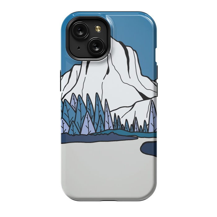 iPhone 15 StrongFit Blue peak hill by Steve Wade (Swade)