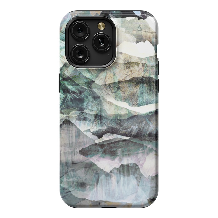 iPhone 15 Pro Max StrongFit Faded stylised mountain landscape by Oana 