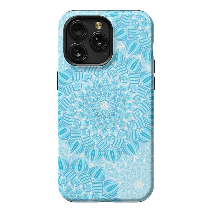 iPhone 15 Pro Max StrongFit Skyblue mandalas by Jms