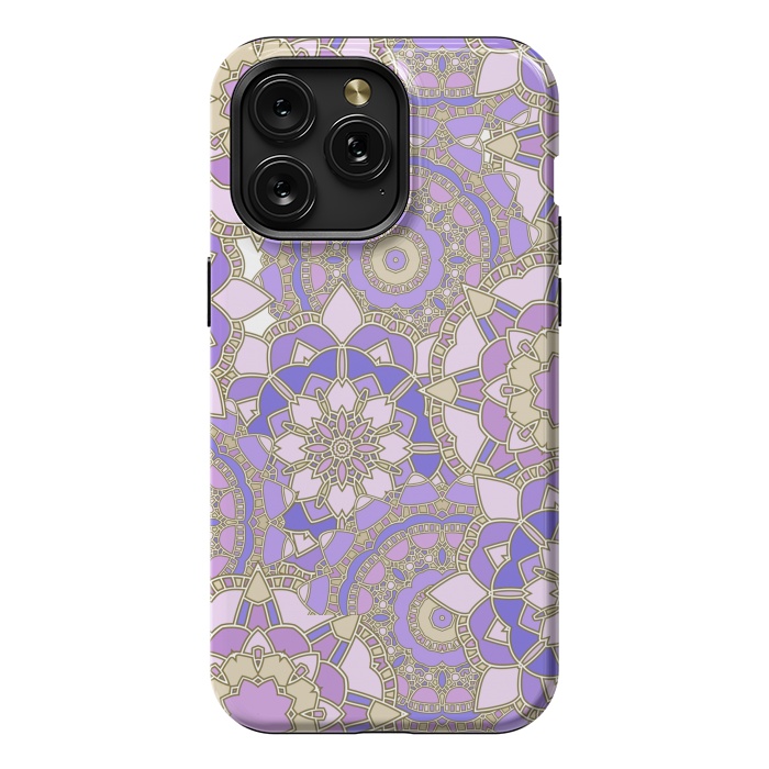 iPhone 15 Pro Max StrongFit Purple mosaic by Julia Badeeva