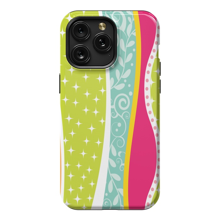 iPhone 15 Pro Max StrongFit white floral pattern 2  by MALLIKA