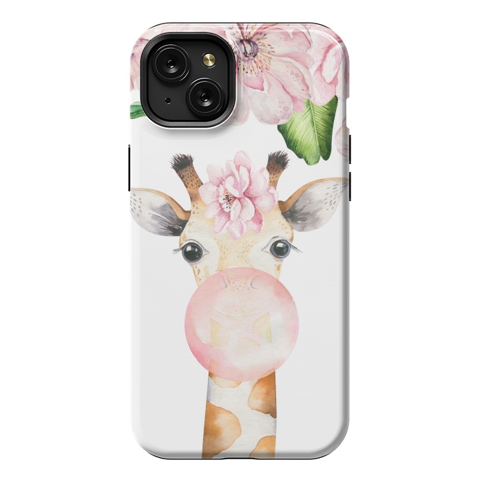 iPhone 15 Plus StrongFit Flower Giraffe With Chewing gum by  Utart