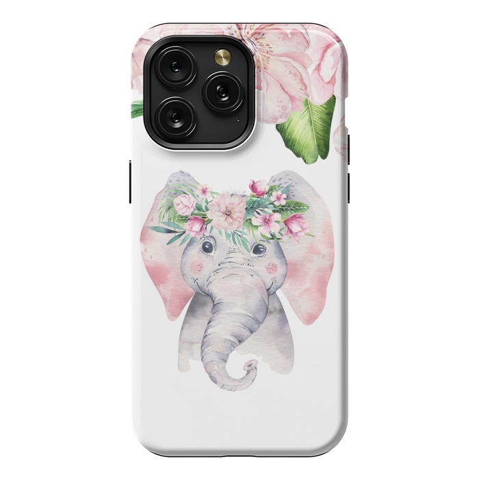 iPhone 15 Pro Max StrongFit Flower Elephant by  Utart