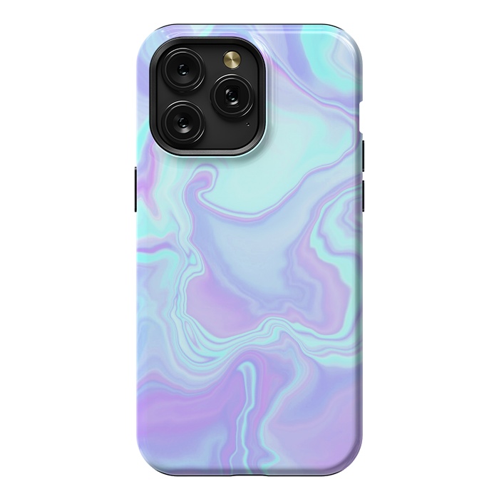 iPhone 15 Pro Max StrongFit turquoise and purple marble art by Jms