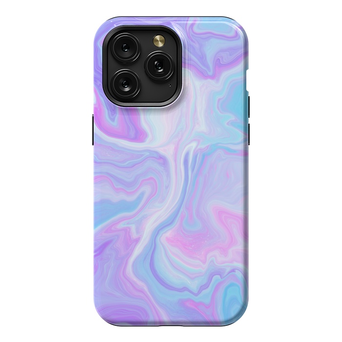 iPhone 15 Pro Max StrongFit Blue pink purple marble by Jms