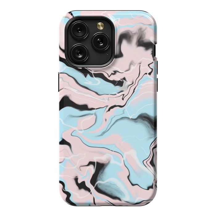 iPhone 15 Pro Max StrongFit Marble blue peach by Jms