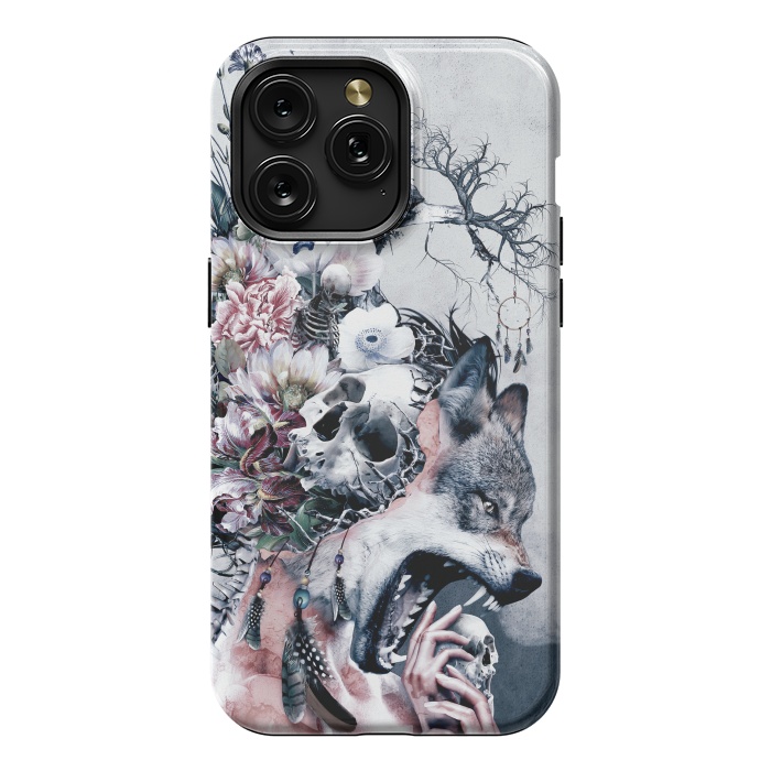 iPhone 15 Pro Max StrongFit Wolf and Skulls by Riza Peker