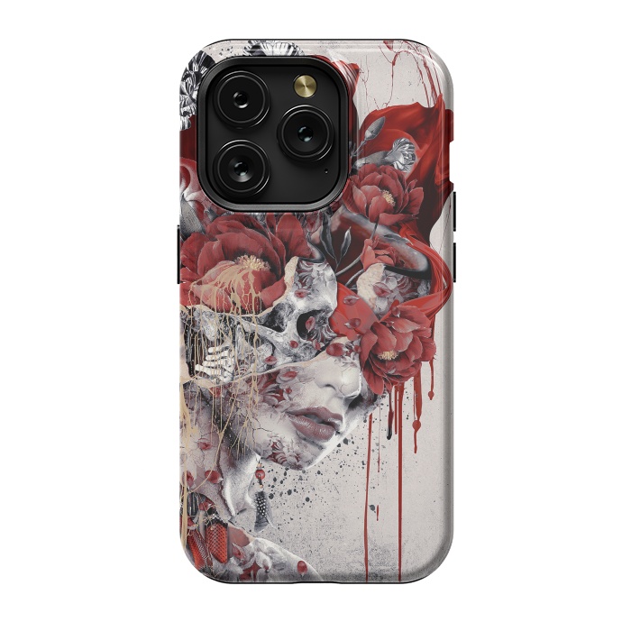 iPhone 15 Pro StrongFit Queen of Skulls by Riza Peker