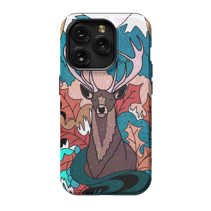 iPhone 15 Pro StrongFit Winter deer forest by Steve Wade (Swade)