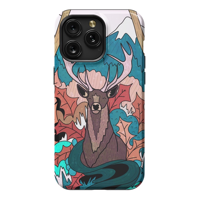 iPhone 15 Pro Max StrongFit Winter deer forest by Steve Wade (Swade)